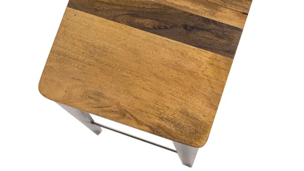 Tabouret De Bar Industriel Acier Et Manguier Massif H75 Cm MADISON 5