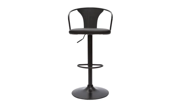 prix pas cher Tabouret De Bar Industriel Réglable Noir BECKETT 1