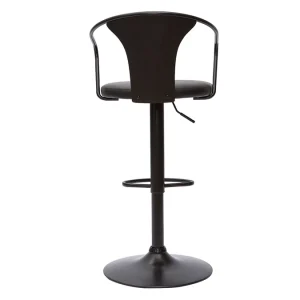 prix pas cher Tabouret De Bar Industriel Réglable Noir BECKETT 16