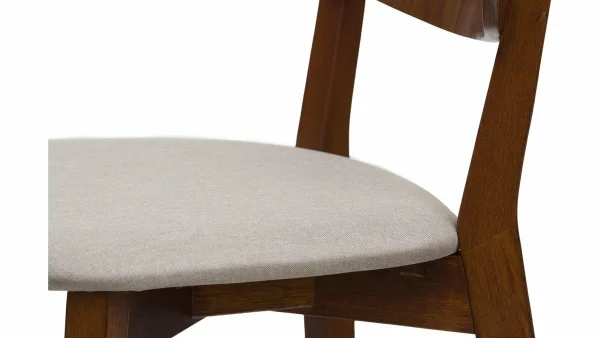 Pas Cher soldes France Tabouret De Bar Noyer Et Assise Marron Glacé H65 Cm LUCIA 6