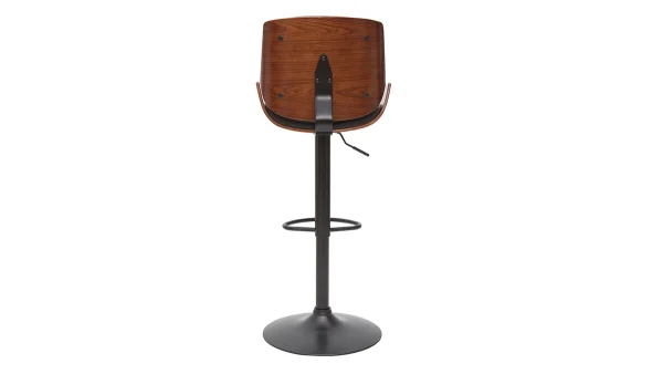 Tabouret De Bar Relevable Noir Et Bois Foncé VESPER Retour Gratuit 5