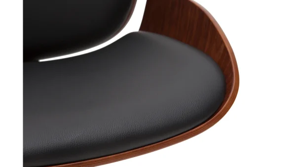 Tabouret De Bar Relevable Noir Et Bois Foncé VESPER Retour Gratuit 8