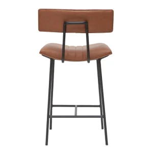 Tabouret De Bar Vintage Marron Clair Et Métal H65 Cm GOTHAM magasin pour 15