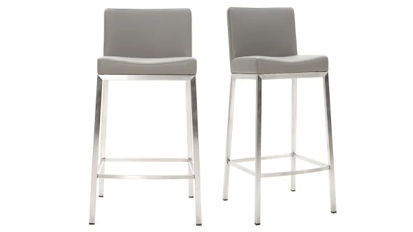 Tabouret Design Gris H66 Cm (lot De 2) EPSILON outlet 1