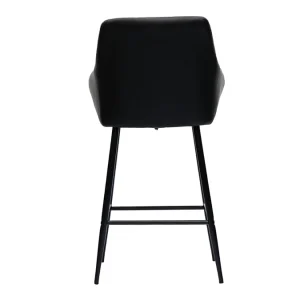 magasins pour Tabourets De Bar Avec Sièges Matelassés Noirs Et Métal Noir H65 Cm (lot De 2) MONTERO 17