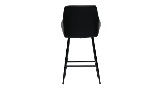 magasins pour Tabourets De Bar Avec Sièges Matelassés Noirs Et Métal Noir H65 Cm (lot De 2) MONTERO 6