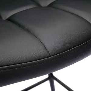 magasins pour Tabourets De Bar Avec Sièges Matelassés Noirs Et Métal Noir H65 Cm (lot De 2) MONTERO 19