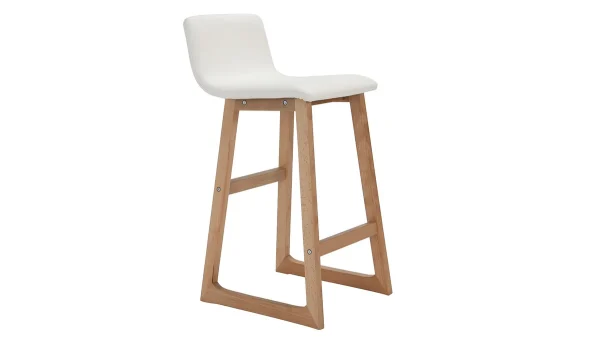 Acheter Maintenant Tabourets De Bar Bois Clair Et Blanc 65 Cm (lot De 2) OSAKA 4