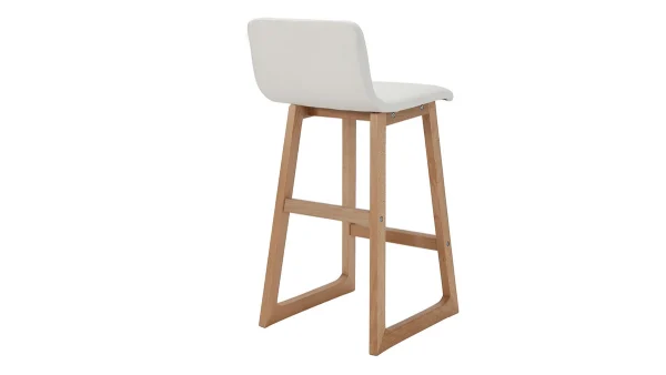 Acheter Maintenant Tabourets De Bar Bois Clair Et Blanc 65 Cm (lot De 2) OSAKA 5