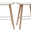 Tabourets De Bar Bois Clair Et Blanc H65 Cm (lot De 2) MEADOW boutiqued en ligne 25