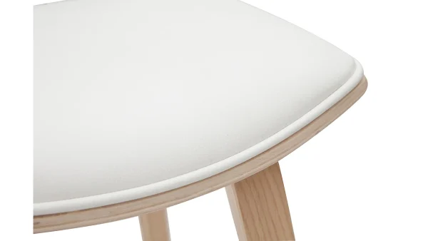 Tabourets De Bar Design Blanc Et Bois Clair H69 Cm (lot De 2) VASCO site pas cher 7