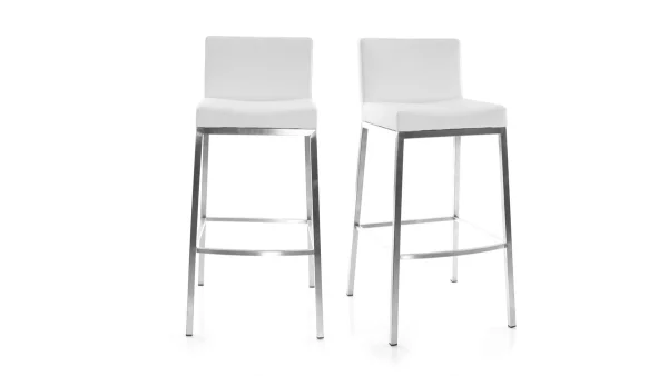 Tabourets De Bar Design Blancs 76 Cm EPSILON (lot De 2) soldes luxe 1