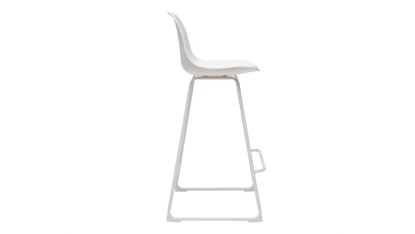 Tabourets De Bar Design Blancs Pieds Métal 65 Cm (lot De 2) FRANZ Large choix en ligne 5