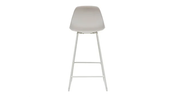 Tabourets De Bar Design Blancs Pieds Métal 65 Cm (lot De 2) FRANZ Large choix en ligne 6