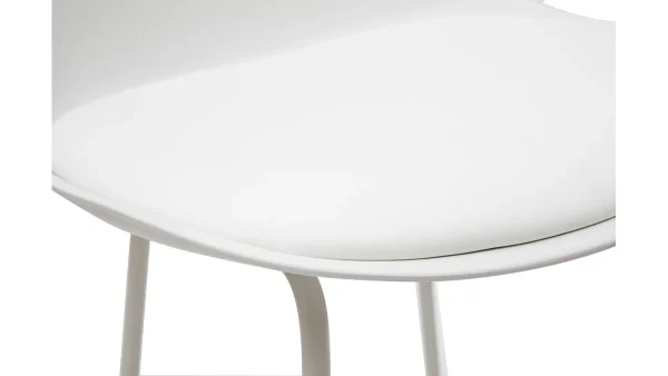 Tabourets De Bar Design Blancs Pieds Métal 65 Cm (lot De 2) FRANZ Large choix en ligne 7