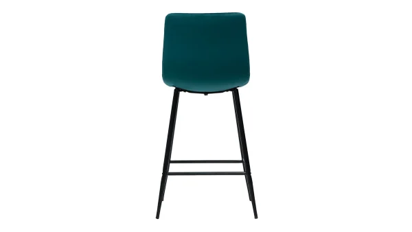 à prix d'occasion Tabourets De Bar Design En Velours Bleu Pétrole H65 Cm (lot De 2) MAXWELL 6