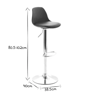 Tabourets De Bar Design Gris Clair (lot De 2) STEEVY 25