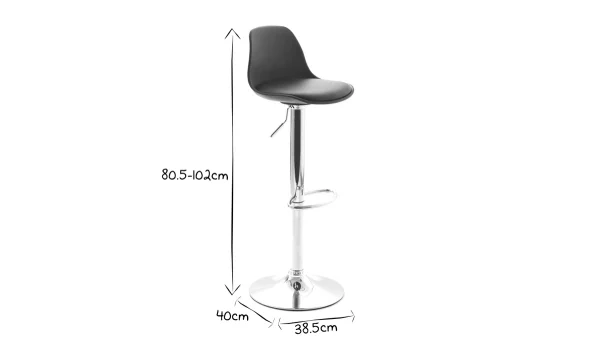 Tabourets De Bar Design Gris Clair (lot De 2) STEEVY 9