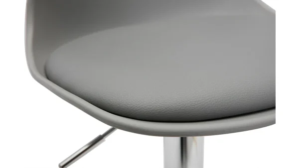 Tabourets De Bar Design Gris Clair (lot De 2) STEEVY 7