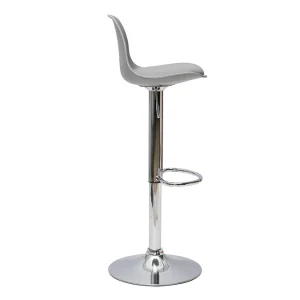 Tabourets De Bar Design Gris Clair (lot De 2) STEEVY 17