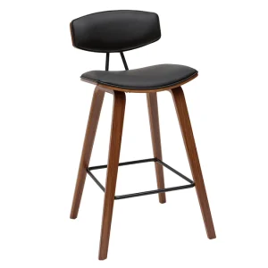 Tabourets De Bar Design Noir Et Bois Foncé H69 Cm (lot De 2) VASCO magasin pas cher 14