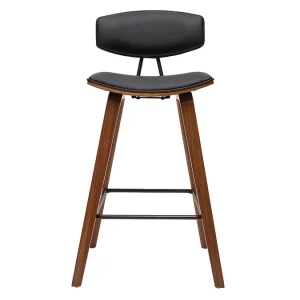 Tabourets De Bar Design Noir Et Bois Foncé H69 Cm (lot De 2) VASCO magasin pas cher 12