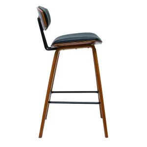 Tabourets De Bar Design Noir Et Bois Foncé H69 Cm (lot De 2) VASCO magasin pas cher 16