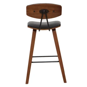 Tabourets De Bar Design Noir Et Bois Foncé H69 Cm (lot De 2) VASCO magasin pas cher 18
