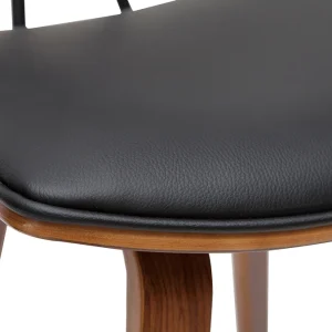 Tabourets De Bar Design Noir Et Bois Foncé H69 Cm (lot De 2) VASCO magasin pas cher 20