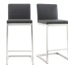 Tabourets De Bar Design Noirs Avec Pieds Métal (lot De 2) STELLAR 23