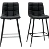 Tabourets De Bar Design Noirs H65 Cm (lot De 2) MAXWELL boutiqued pas cher 31