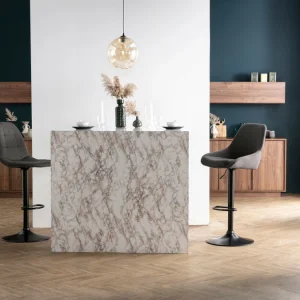 Tabourets De Bar Design Réglables Gris Foncé (lot De 2) HOLO 31