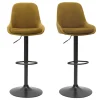 Tabourets De Bar Design Réglables Velours Bronze (lot De 2) HOLO de garantie authentique 25