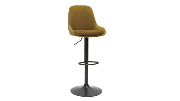 Tabourets De Bar Design Réglables Velours Bronze (lot De 2) HOLO de garantie authentique 4