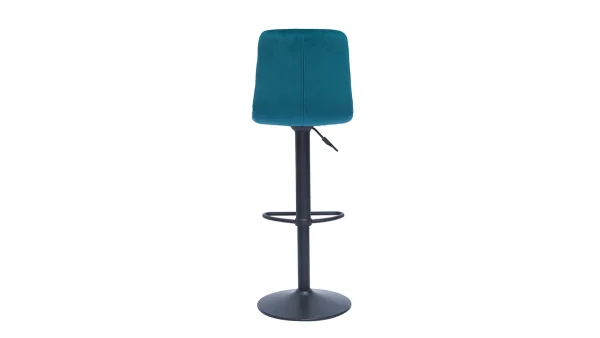 site officiel Tabourets De Bar Design Réglables Velours Gaufré Bleu Pétrole (lot De 2) ESCAPE 6