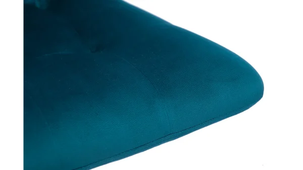 site officiel Tabourets De Bar Design Réglables Velours Gaufré Bleu Pétrole (lot De 2) ESCAPE 7
