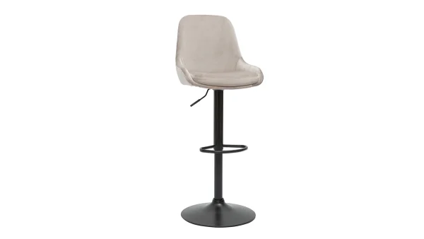 Tabourets De Bar Design Réglables Velours Taupe (lot De 2) HOLO dernière tendance 4