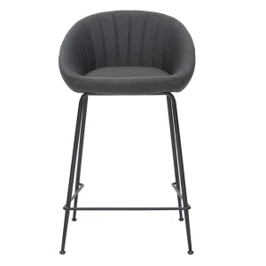 prix le plus bas Tabourets De Bar Design Tissu Gris Foncé 65 Cm (lot De 2) SHERU 12