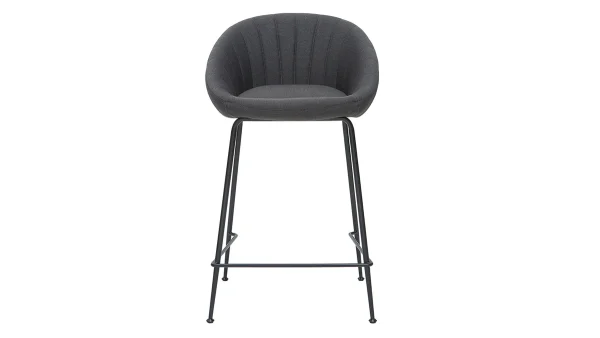 prix le plus bas Tabourets De Bar Design Tissu Gris Foncé 65 Cm (lot De 2) SHERU 3
