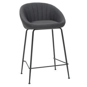 prix le plus bas Tabourets De Bar Design Tissu Gris Foncé 65 Cm (lot De 2) SHERU 14