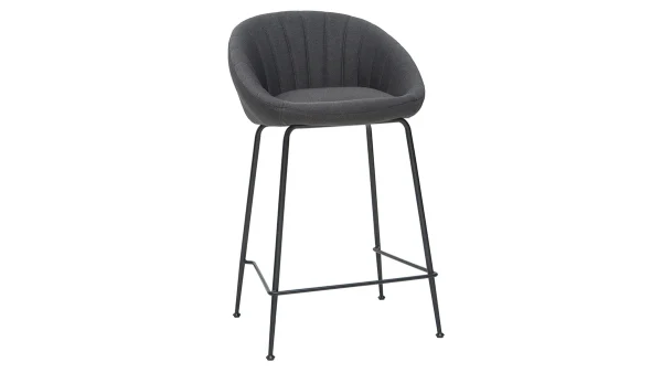 prix le plus bas Tabourets De Bar Design Tissu Gris Foncé 65 Cm (lot De 2) SHERU 4