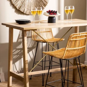 luxe soldes Tabourets De Bar En Rotin (lot De 2) MALACCA 25