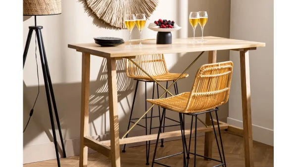 luxe soldes Tabourets De Bar En Rotin (lot De 2) MALACCA 9