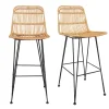 Tabourets De Bar En Rotin (lot De 2) MALACCA Acheter 25