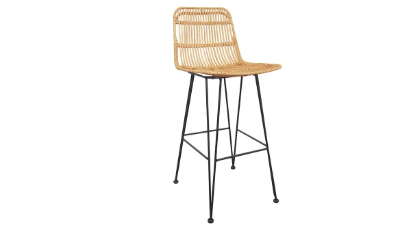 luxe soldes Tabourets De Bar En Rotin (lot De 2) MALACCA 4