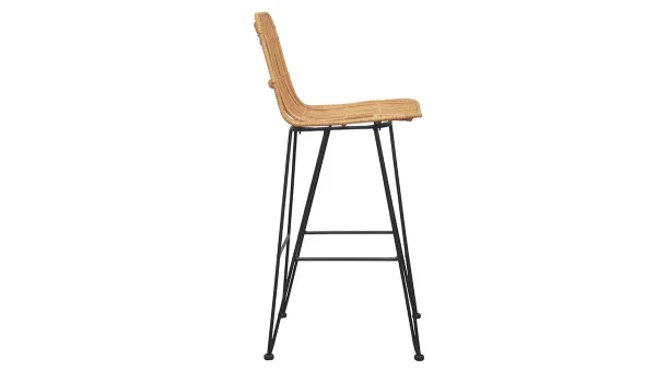 luxe soldes Tabourets De Bar En Rotin (lot De 2) MALACCA 5
