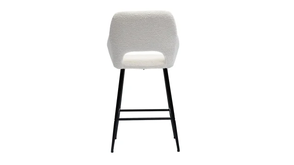 boutique Tabourets De Bar En Tissu Effet Laine Bouclée Et Métal H65 Cm (lot De 2) LAURETTE 6