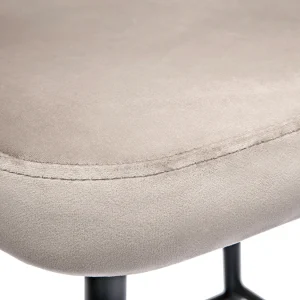 Tabourets De Bar En Velours Taupe Et Métal H65 Cm (lot De 2) COSETTE 19
