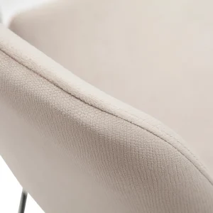 Tabourets De Bar Fixes En Tissu Velours Taupe Pieds Métal Noir H65 (lot De 2) KAOLY magasin france 20