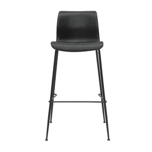 acheter en ligne Tabourets De Bar Fixes Noirs Aspect Vieilli Et Métal Noir H75 (lot De 2) HAROLD 11